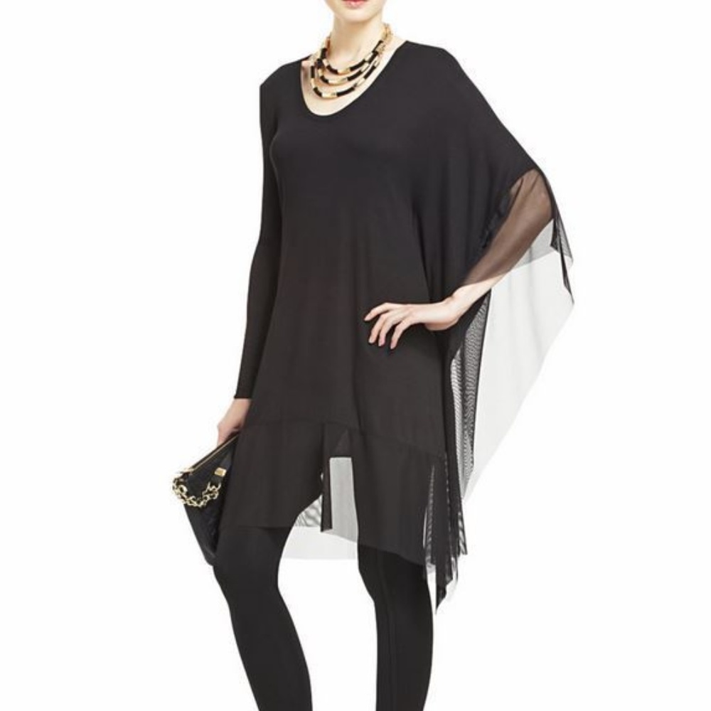 BCBGMAXAZRIA Black GEA A Knit Tunic Shirt - Picture 1 of 8